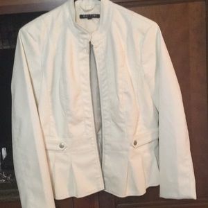 White Leather-like Jacket